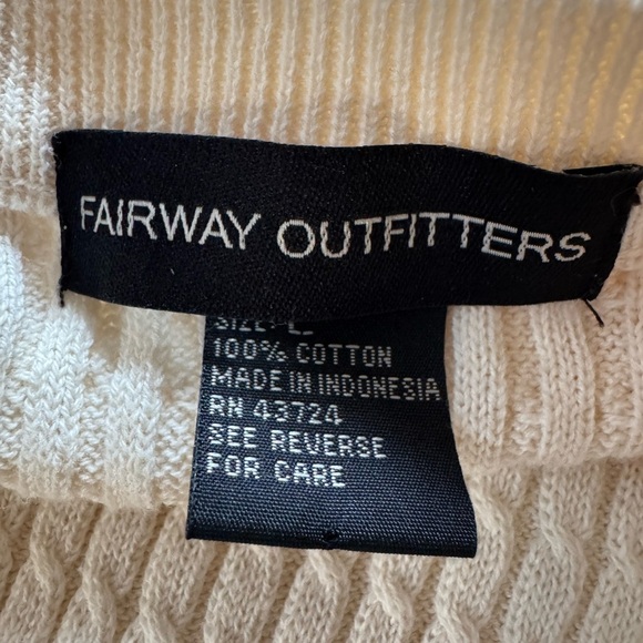 Fairway Outfitters Beige Cream Color Vest Men Size Large EUC - Picture 4 of 4